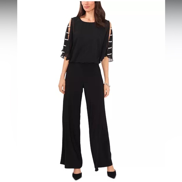MSK Pants - MSK Women's Embellished Ladder-Sleeve Jumpsuit Size Medium